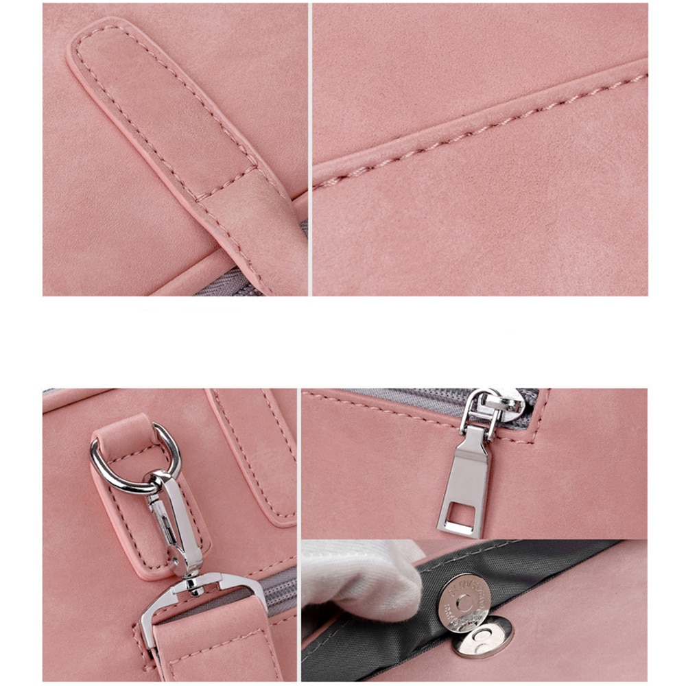 Maletín para ordenador portátil, a la , de Pu, resistente al agua y a los rasguños, 13, 14, 15 pulgadas, para Notebook, bolso de hombro, funda de transporte para hombres y mujeres