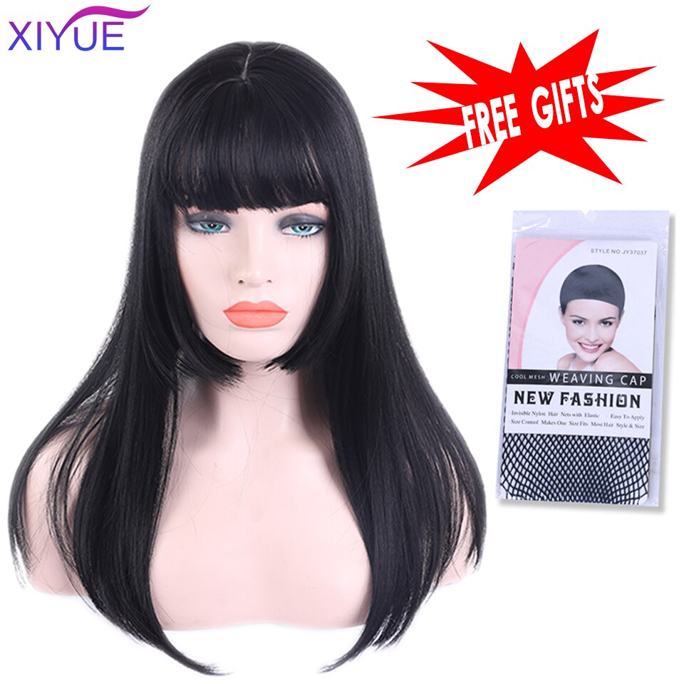 Buy Flonding 75cm 29.5 Inches Light Brown Wig Women's Long Straight Middle Part Synthetic Hair Wigs No Bangs C