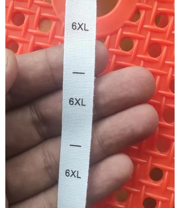 50 stuks Wit katoen Dubbele Maat Label voor volwassen XS/S S/M M/L L/XL XL/2XL Print Doek Maat Etiketten: WHITE