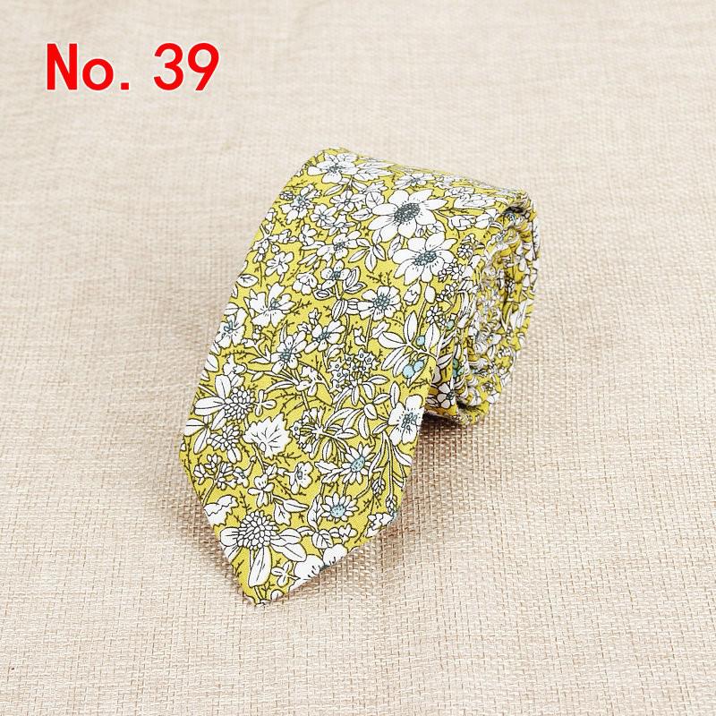 Corbatas clásicas de flores para hombre, Corbata de algodón hecha a mano para hombre, Corbatas florales estrechas de 6CM, , de boda, Corbata informal de Cachemira: Azul marino