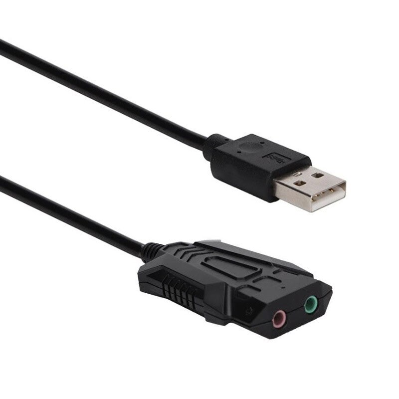 Draagbare Usb Geluidskaart Externe Usb Oortelefoon Microfoon Interface Geluidskaart Voor Windows/Mac/Linux