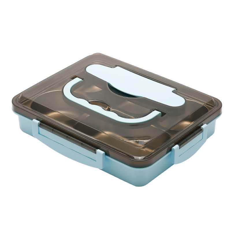 304 Roestvrij Staal Fastfood Plaat Volwassen Met Lunchbox, Lunch Box Met, verdikte Double-Layer Afdichting Voor Student Lunchbox