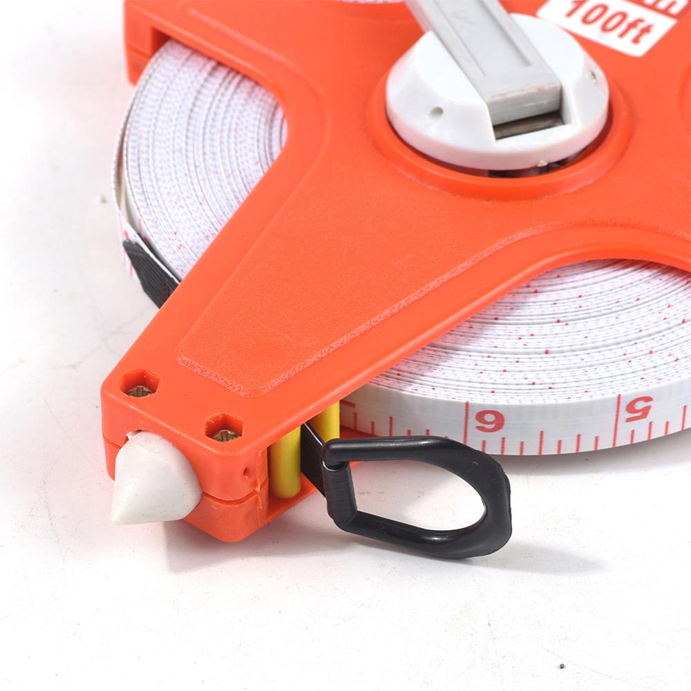30M 50M 100M Tape Measure Retractable Metric Tape Open Reel Long Steel/ABS Tape Measuring Ruler Woodworking Tools