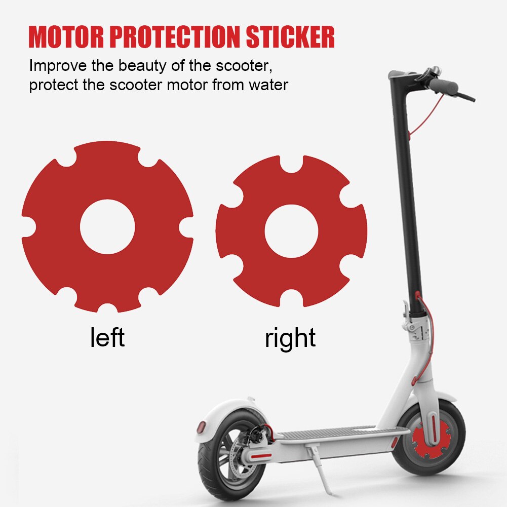 1 Pair Scooter Front Wheel Protective Sticker for M365 Pro Kick Scooter Portable Motor Protective Cover Shell Wheel Decal