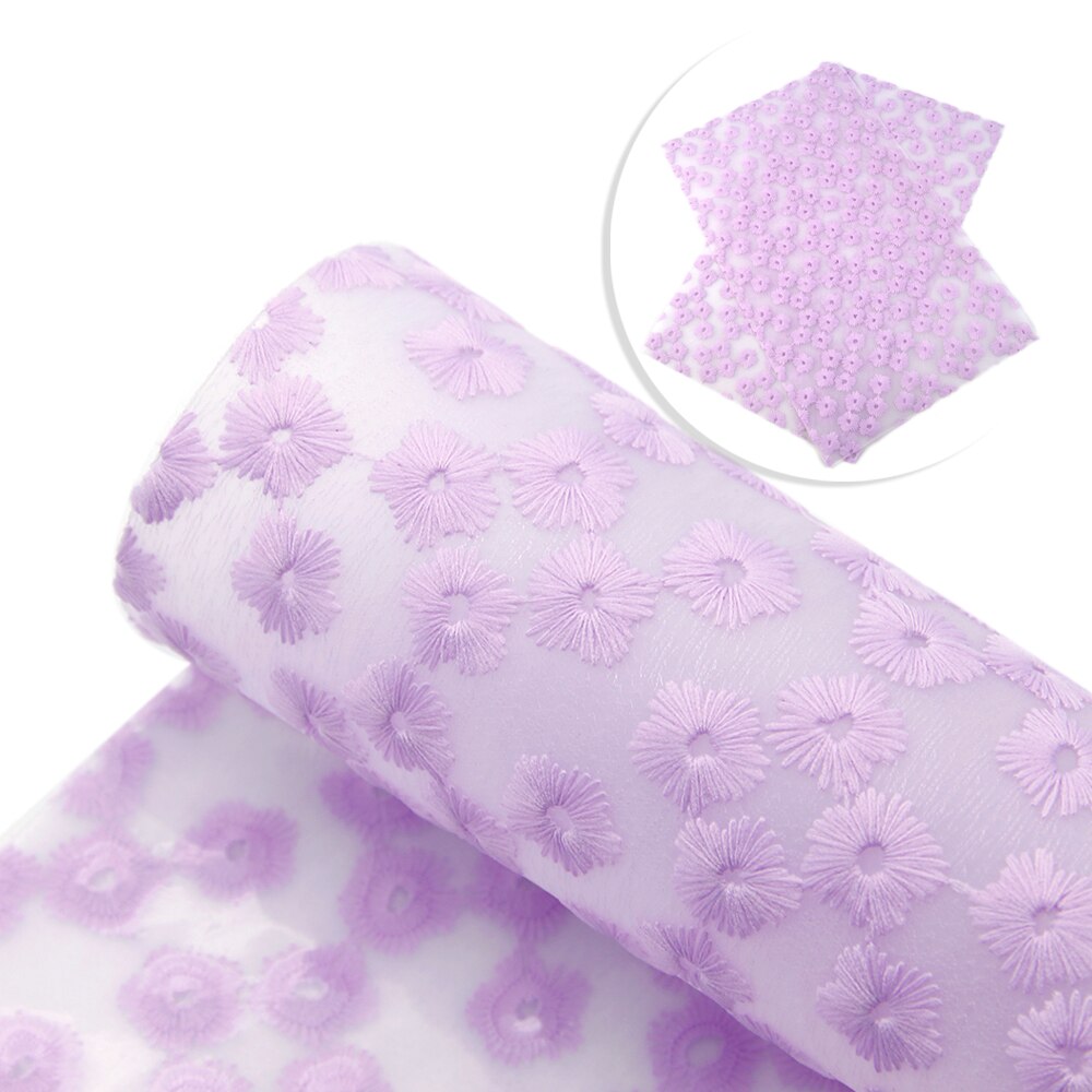 20*34cm Color sólido bordado flor gelatina cuero sintético para proyectos de bolsos hechos a mano DIY, 1Yc8087: 1095260005