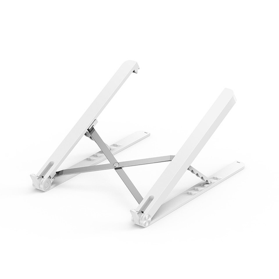 Portable Laptop Stand Foldable Support Base Notebook Stand Holder For Macbook Pro Air HP Lapdesk Computer Cooling Bracket Riser: White