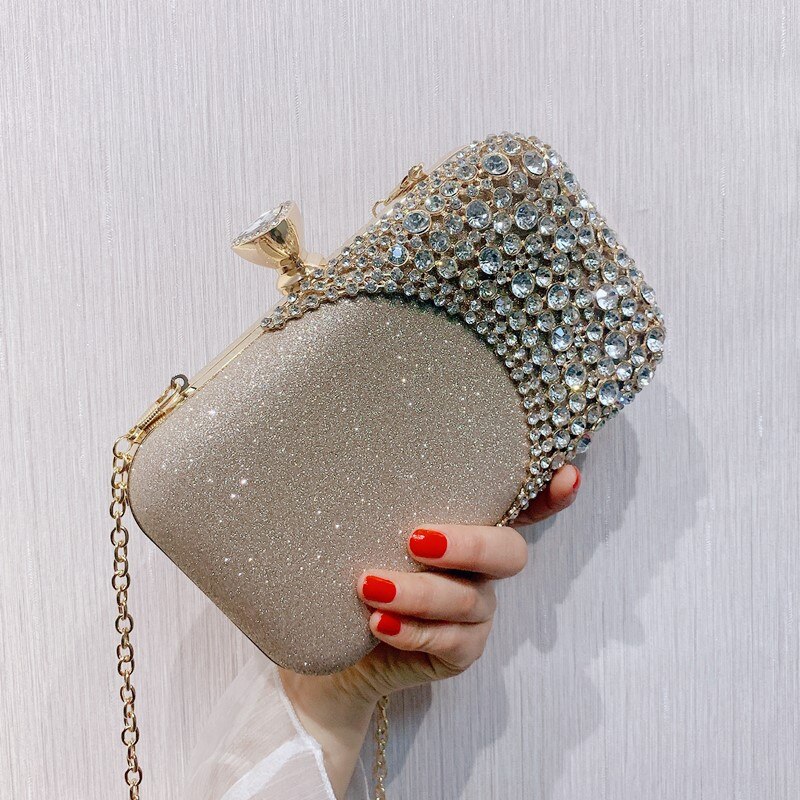 Dames kristal strass avond clutch tas bruidsbloem bruiloft feesttas beste