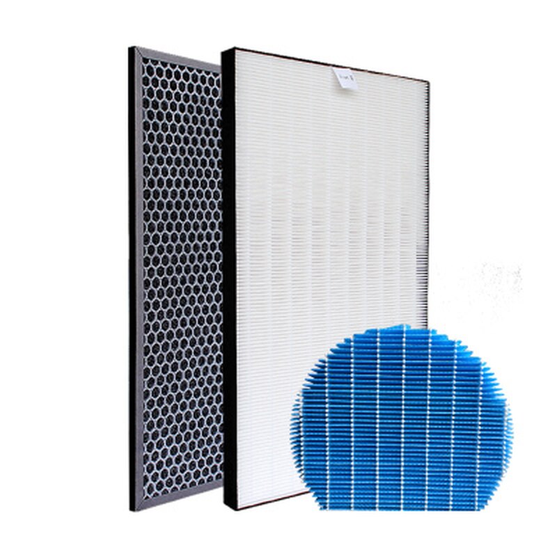 Voor Sharp Luchtreiniger KC-D70 KC-E70 KC-F70 KC-D70E D60E Heap Filter Actived Carbon Filter 43*23.5 Cm Pre-filter 25*45 Cm: Donker Kaki