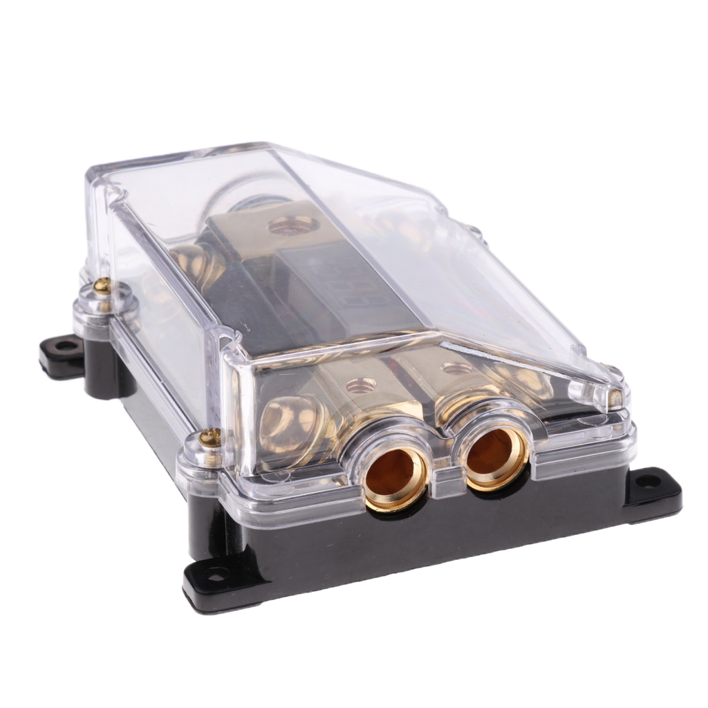 Car Part Fuse Holder 100A 1 in 2 out Distribution Block Cable Splitter for Audio System Protection