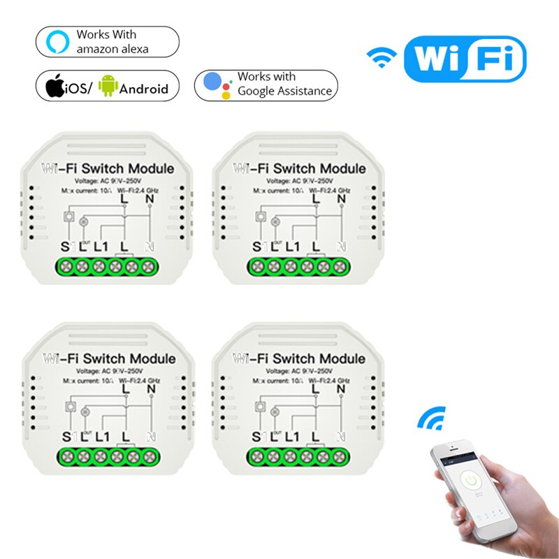 Tuya Smart Leven 1/2 Manier Wifi Smart Switch Module Afstandsbediening Voice Control Werkt Met Alexa Google Thuis smart Home