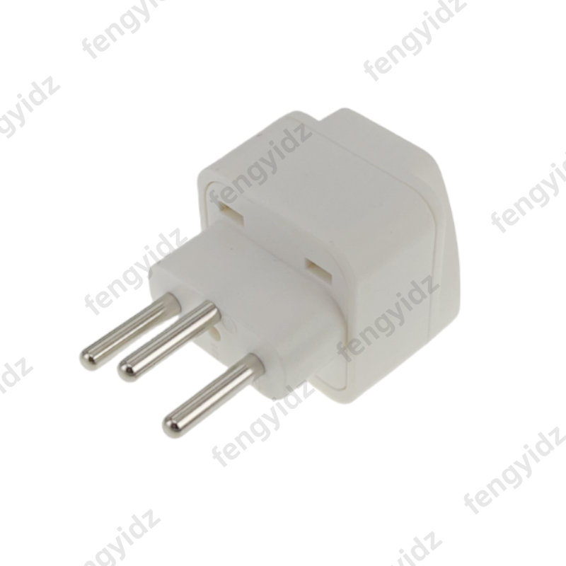 Fengyidz-Adaptador de enchufe de conversión de Suiza Universal, 3 pines, Reino Unido/EE. UU./UE/AU, enchufe de viaje de Suiza tipo J, enchufe convertidor de enchufe suizo: Blanco