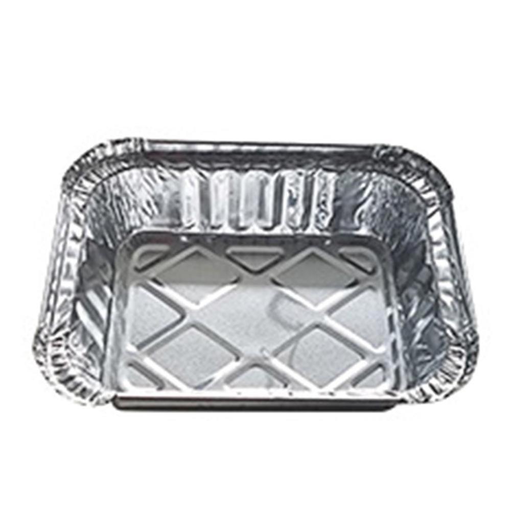 50Pcs Silver Foil Food Trays Disposable Aluminum Foil Pans Take-Out BBQ Plate Food Container Kitchen Outdoor Supplies Bbq Utensi