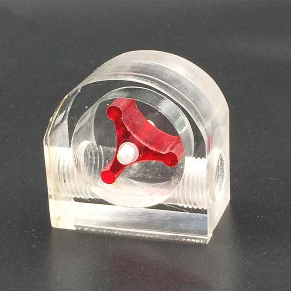 2 Way G1/4 Thread For PC Water Cooling Flow Meter Acrylic Indicator Home Easy Install Monitoring Liquid Durable Office: Red  Semicircle