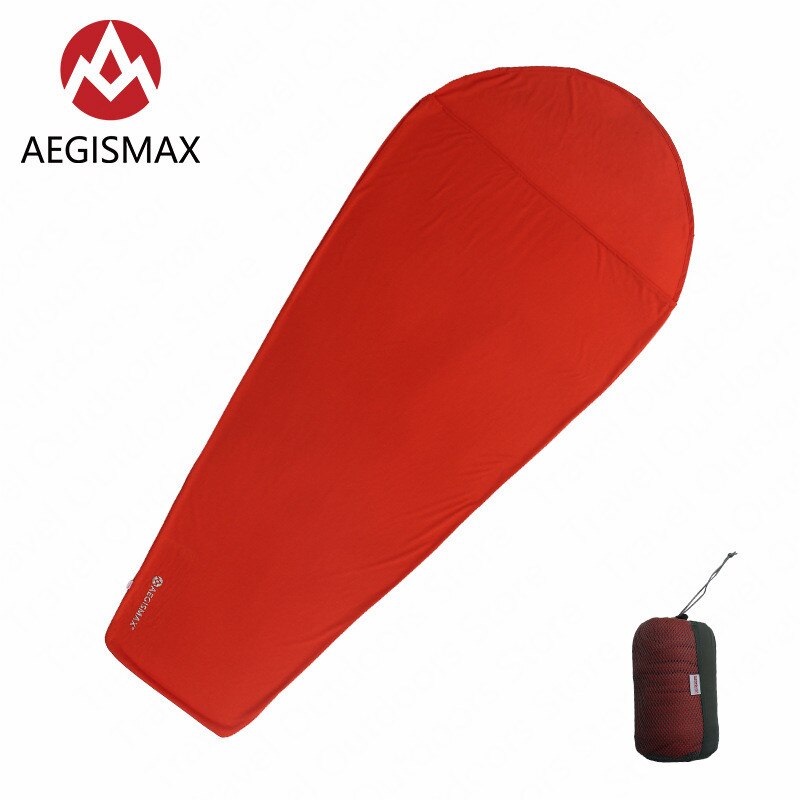 Aegismax camping sovepose liner kuvert mumie udendørs camping bærbar enkeltseng sovepose liner lås temperatur