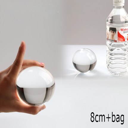 9cm genomskinliga kristaller linsboll fotografi dekoration akrobatik födelsedag hantverk dekor feng shui dekorativa bollar: 8cm