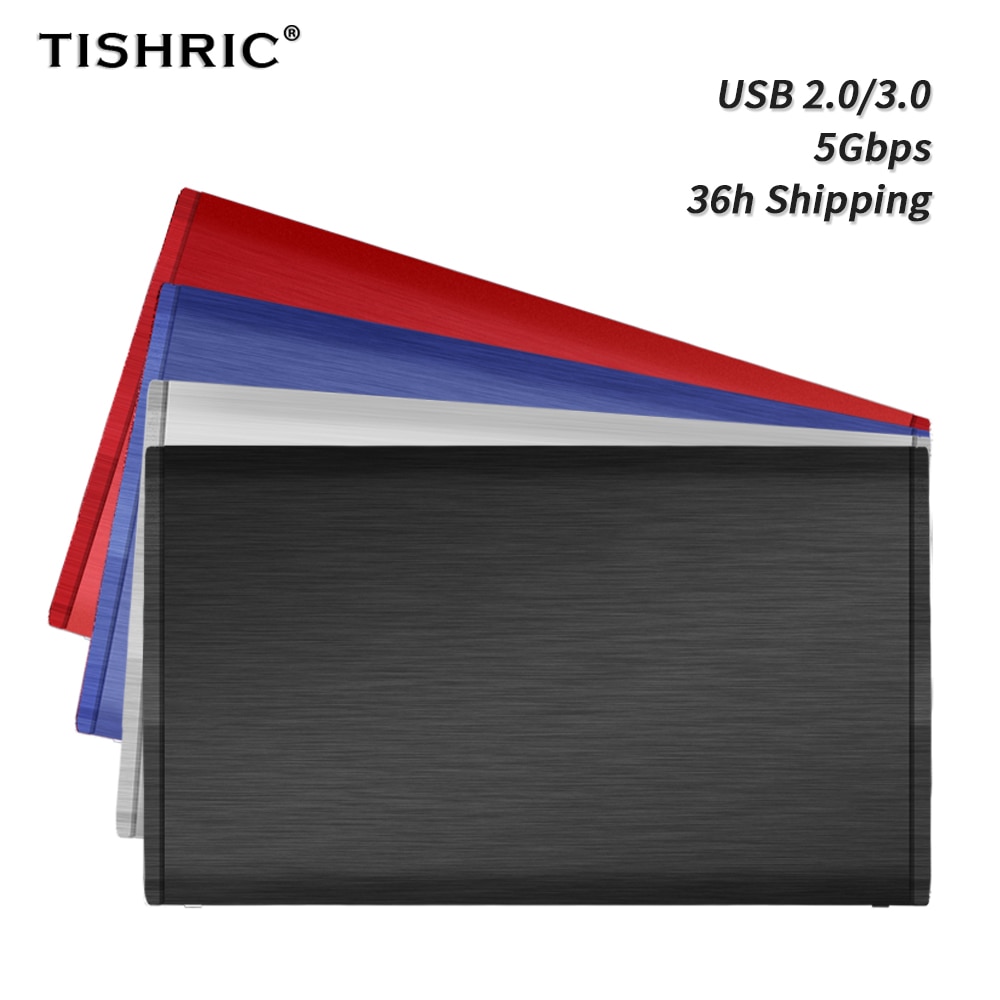 TISHRIC Aluminum 5Gbps HDD Case USB 3 Adapter For SSD External Hard Disk Drive HDD Box/Enclosure Pocket 2.5 HD Optibay