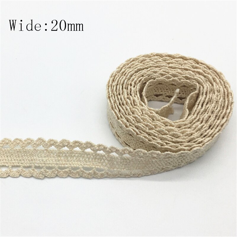2 yards 100% Katoen Kant Lint Voor Kleding Naaien Stof Ivoor Trim Katoen Gehaakte Kant Stof Lint Handgemaakte Accessoires: Laser Bright
