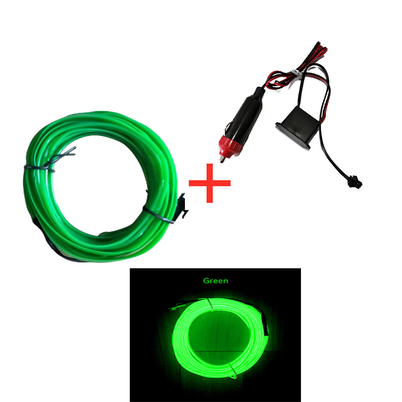 2M Auto Innen Dekorative Lampen Streifen Atmosphäbetreffend Lampe Kaltes Licht Dekorative Armaturenbrett Konsole Auto LED Umgebungs Lichter Adapter: RGB