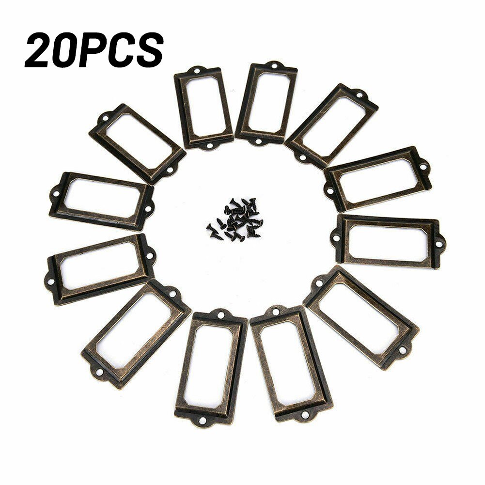 20Pcs 33*70Mm Kast Label Tag Sieraden Doos Kast Lade Frames Bestand Kaarthouder Bestand Lade Tags