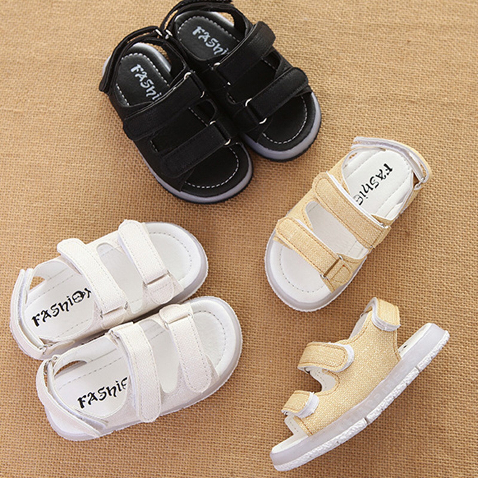 Summer Sandals baby shoes Toddler Kids Sport Boys Girls Baby Sandals LED Luminous Children Beach Shoes Sneakers детская обувь