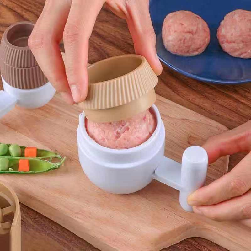 2 st/set gör-det-själv köttfylld smörgås köttbulleformare köttverktyg köttbulletillverkare kök fiskboll risbolltillverkningsform non-stick