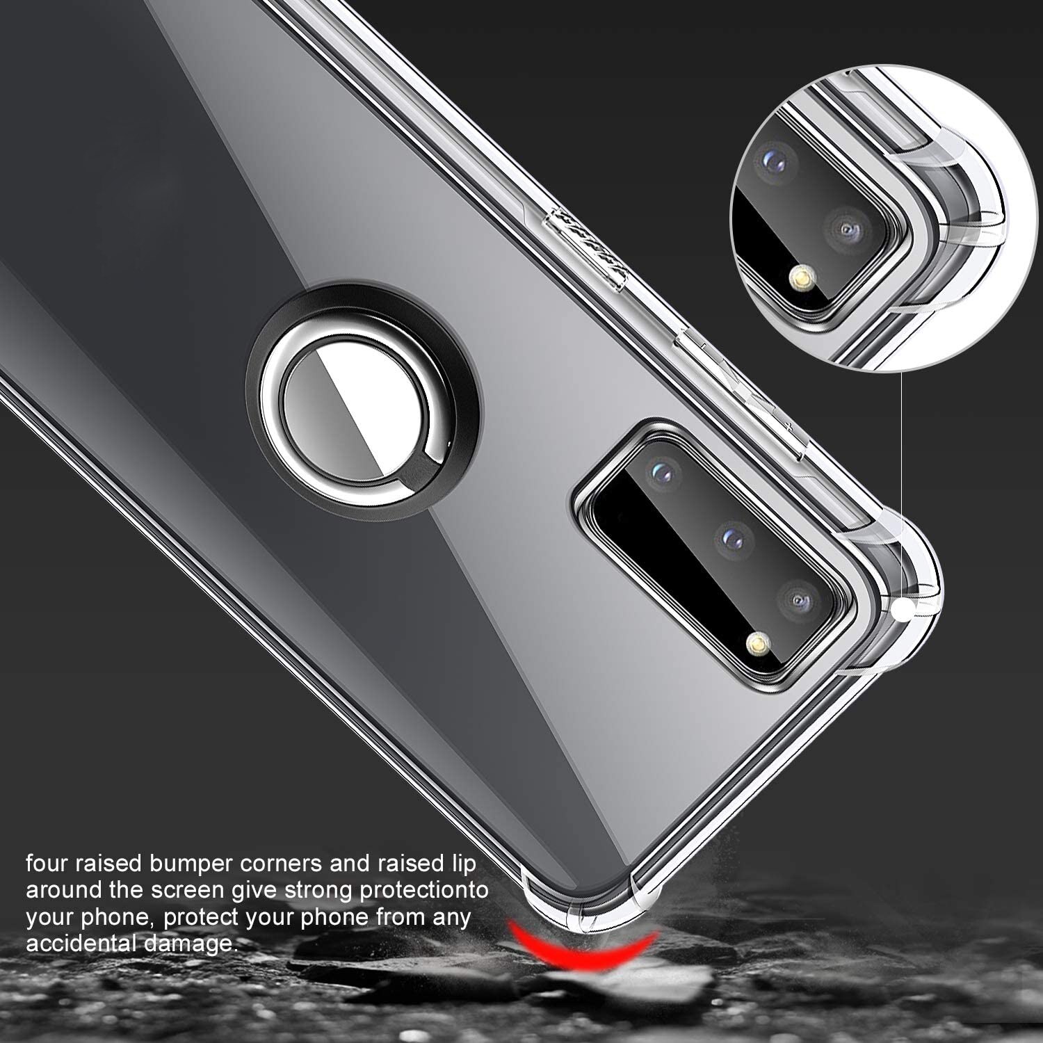 Custodia ad anello in metallo per Red Magic7 7 Pro 6 6S Pro custodia antiurto resistente agli urti per ZTE Nubia Red Magic6 Pro