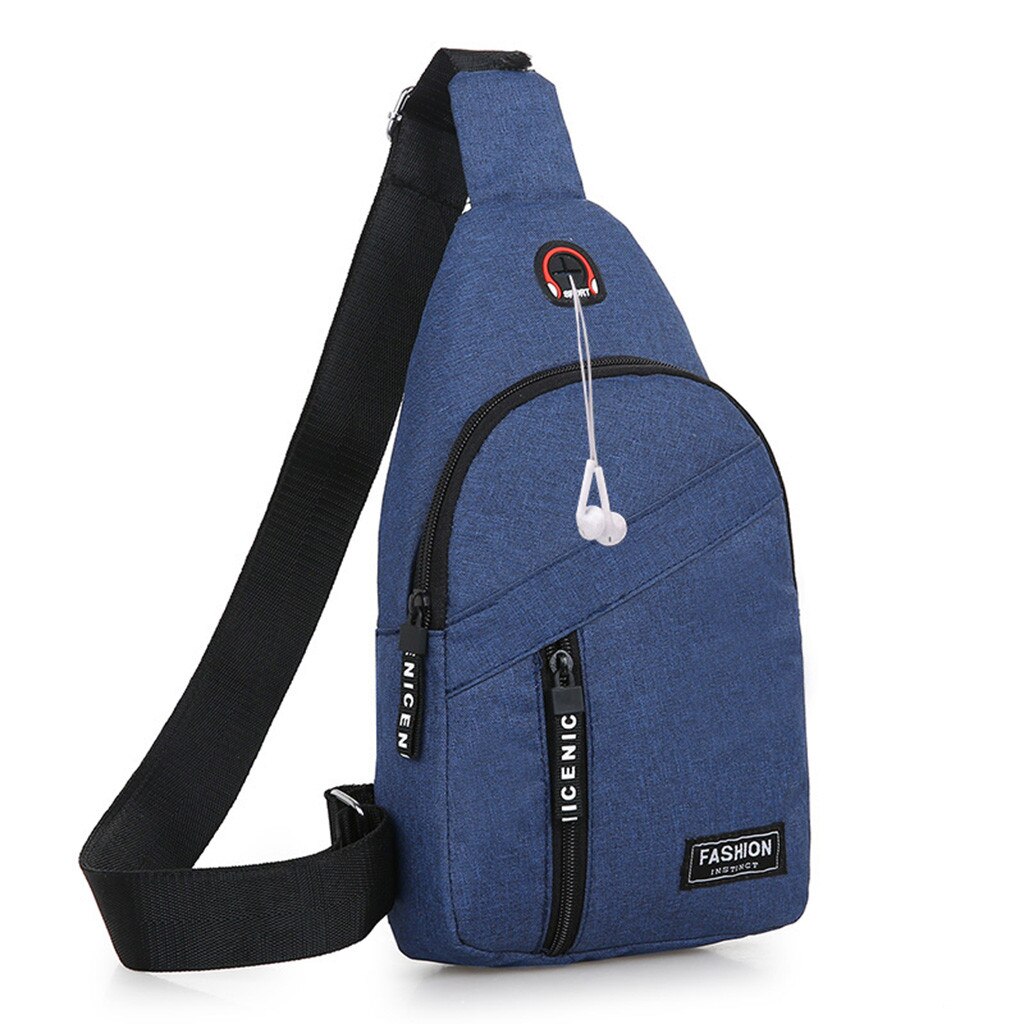 Mannen Casual Borst Bag Messenger Crossbody Handtas Enkel Moet Tassen Brusttasche