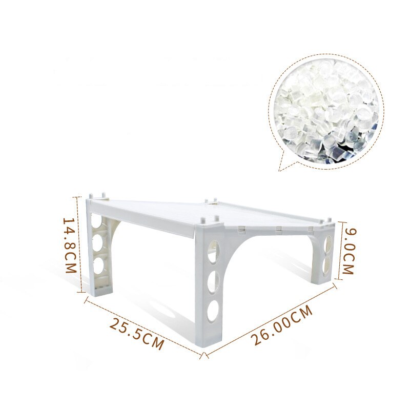 Schoenenrek kunststof stapelbaar schoenenrek gemonteerd ruimtebesparend meerlaags standaard voor opberging schoenendoos - set  of 2