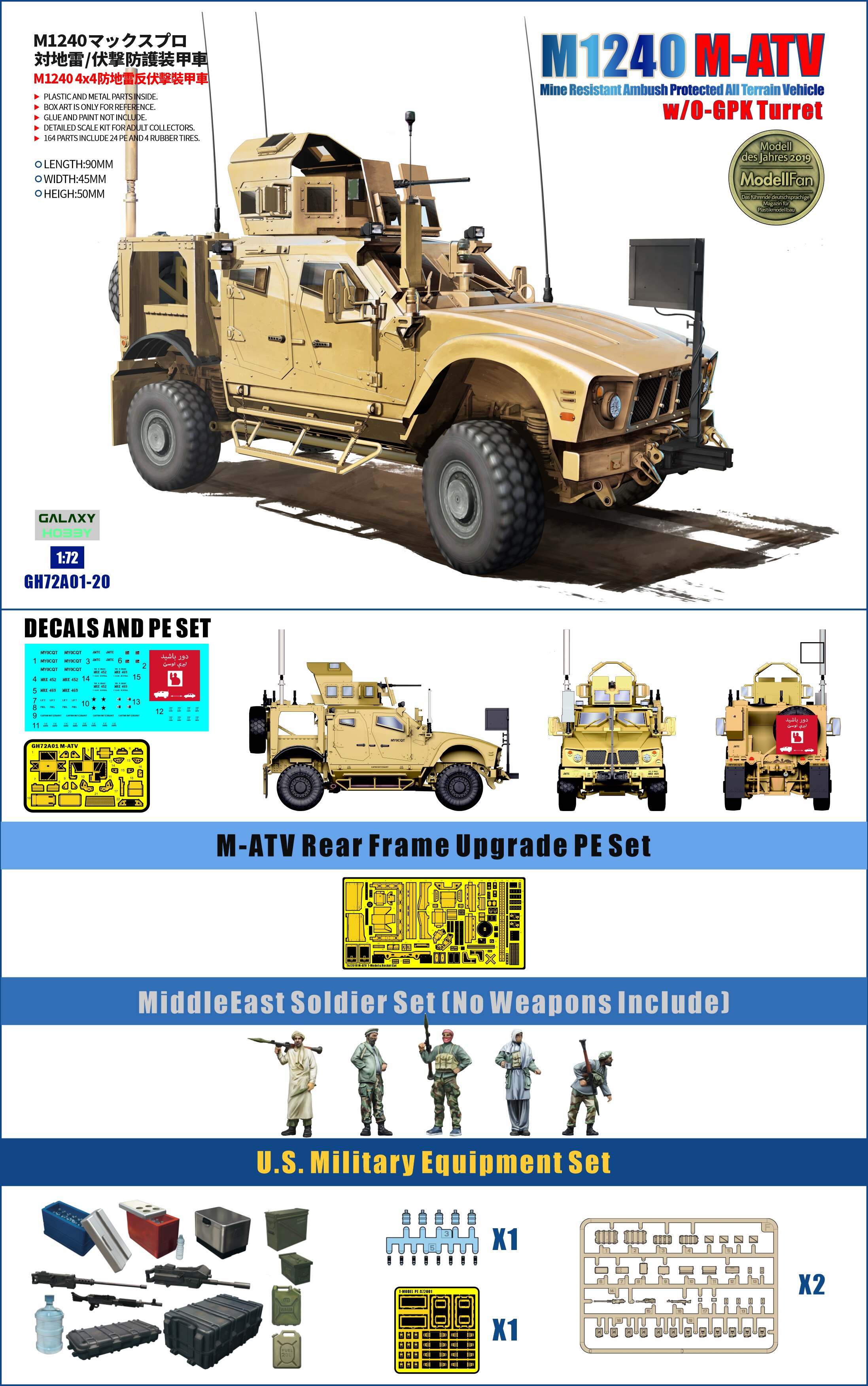 Kit Modelo MRAP M-ATV M1240 T-MODEL GH72A01-20 1/72 U S