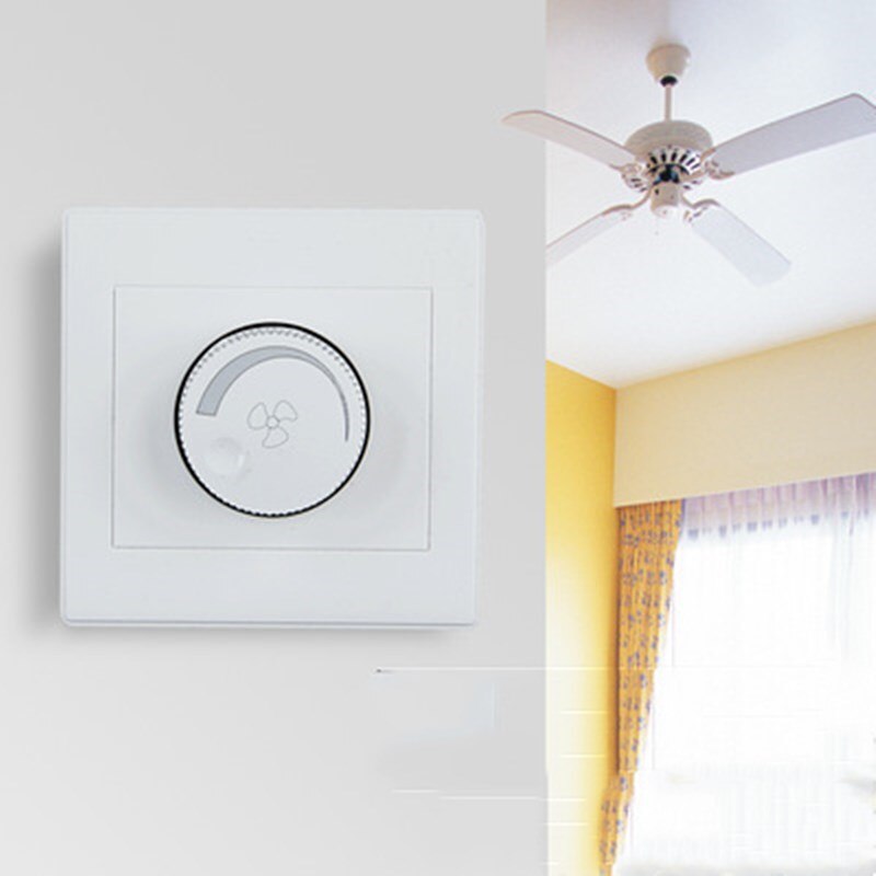 AC 110/220V 10A Adjustment Ceiling Fan Speed Control Switch Wall Button Dimmer Switch 'lirunzu LED Dimmer Switch