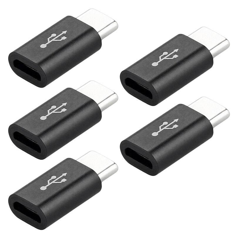 5Pcs Micro Usb Naar Usb C Type-C Usb 3.1 Data Opladen Adapter Mobiele Telefoon Adapter Micro Usb connector Voor Huawei Xiaomi Samsung