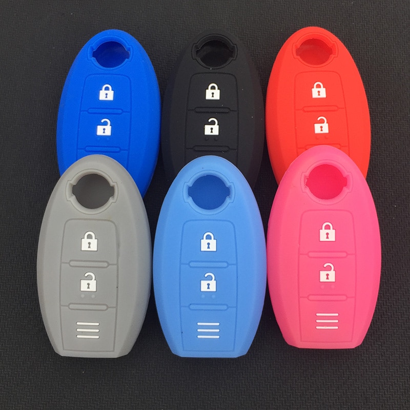 Housse de protection pour clé de voiture en Silicone, 3 boutons, pour Nissan Micra Murano Juke Alissa Pulsar x-trail note almera Altima, télécommande