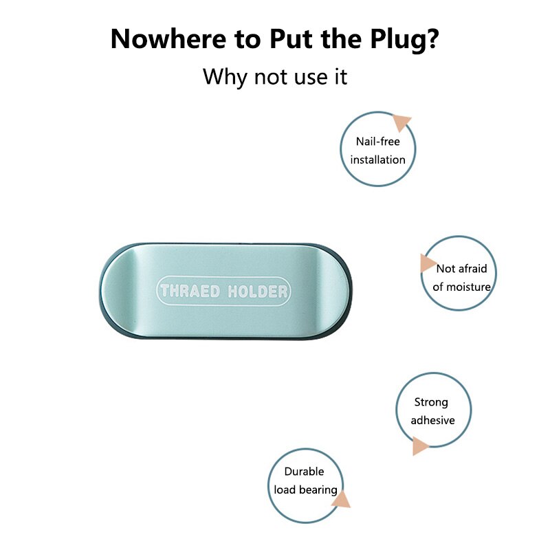 4pcs Punch-Free Power Plug Hook Multi-Purpose Hooks Electrical Wire Plug Hooks Socket Holder Storage Hanger Household Organizer