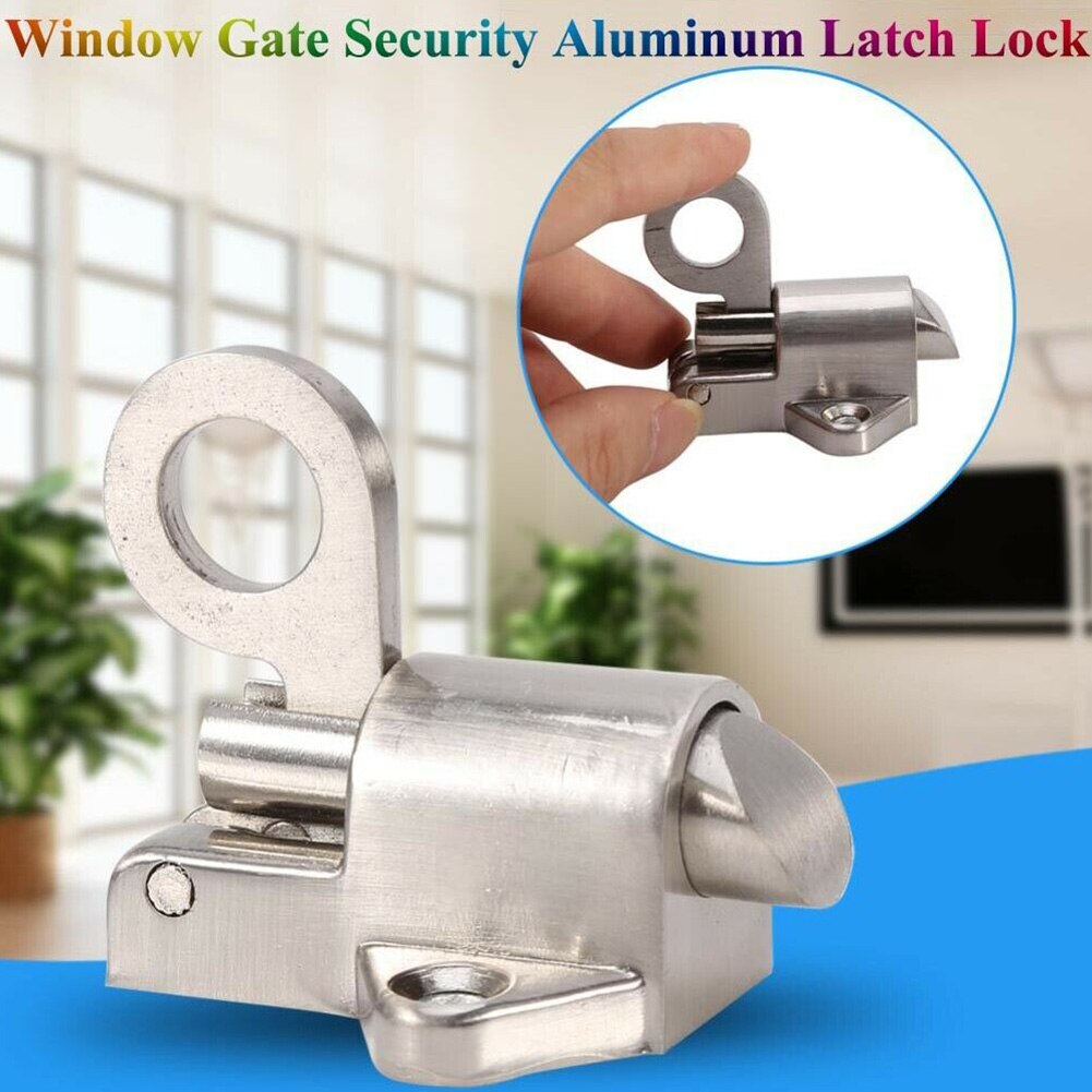Stable Replacement Door Bolt Automatic Spring Security Home Anti Theft Zinc Alloy Hardware Window Latch Accessories Easy Install