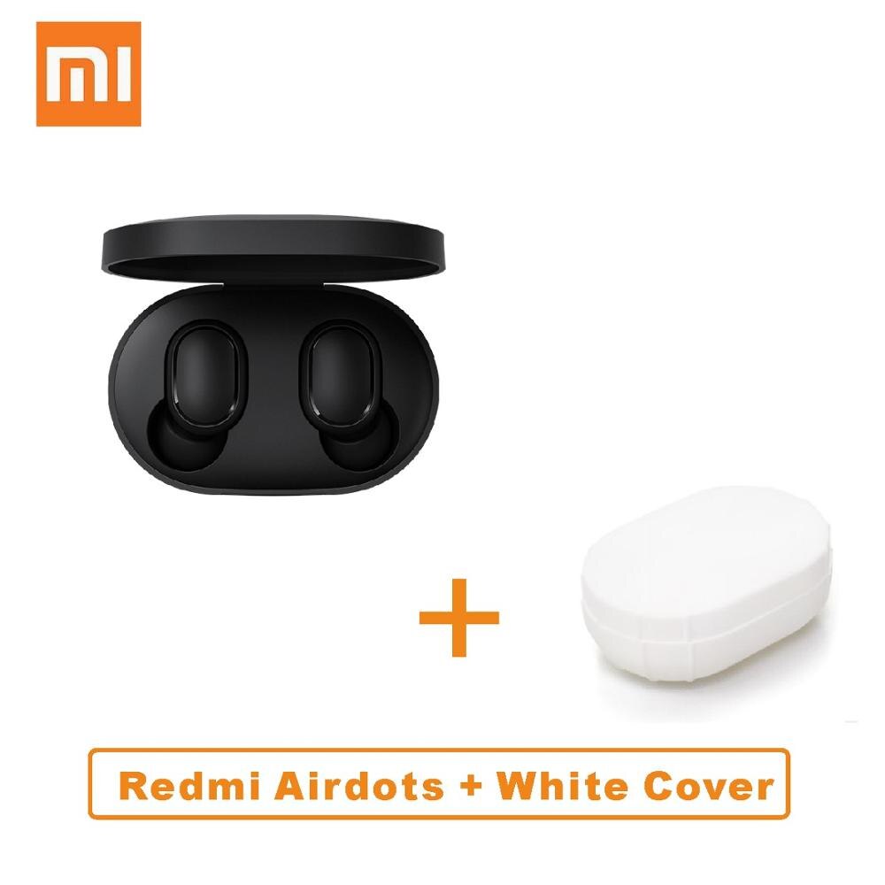 In Stock Original Xiaomi Redmi Airdots TWS Bluetooth Earphone Stereo bass BT 5.0 Eeadphones Mic Handsfree Earbuds AI Control: CN WHITE