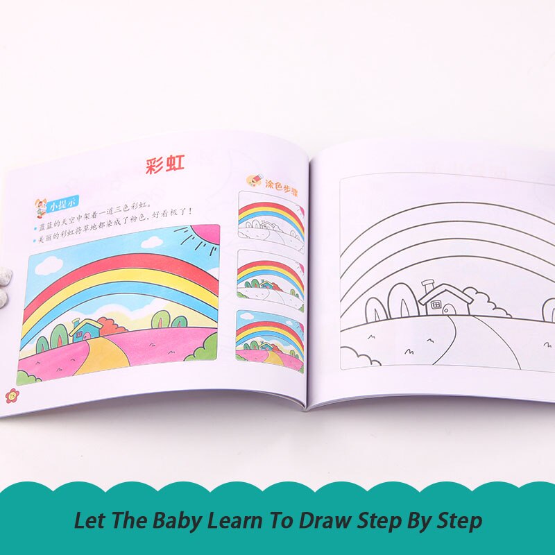 Beginners Coloring Books Painting Books Watercolor Students Chinese Learning Educational Kids Drawing Art Libros Children