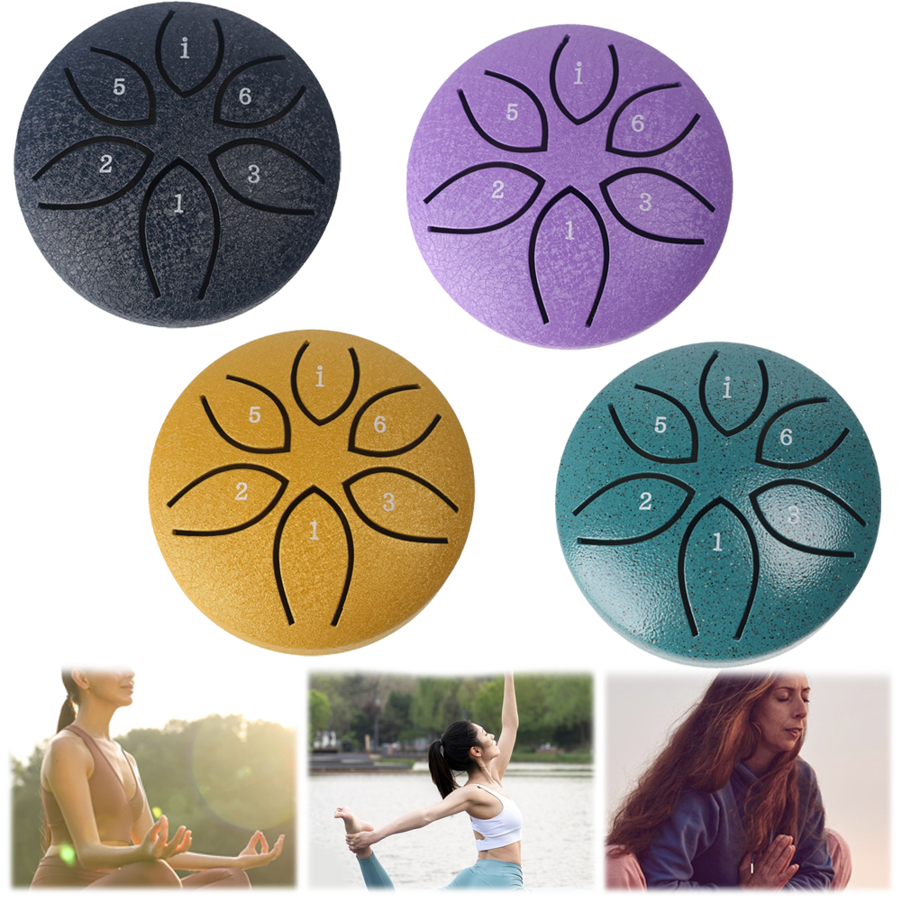 3 Polegada 6 notas handpan tambor com tambor malho instrumentos de percussão chuva tambor instrumento para yoga meditação presente exclusivo