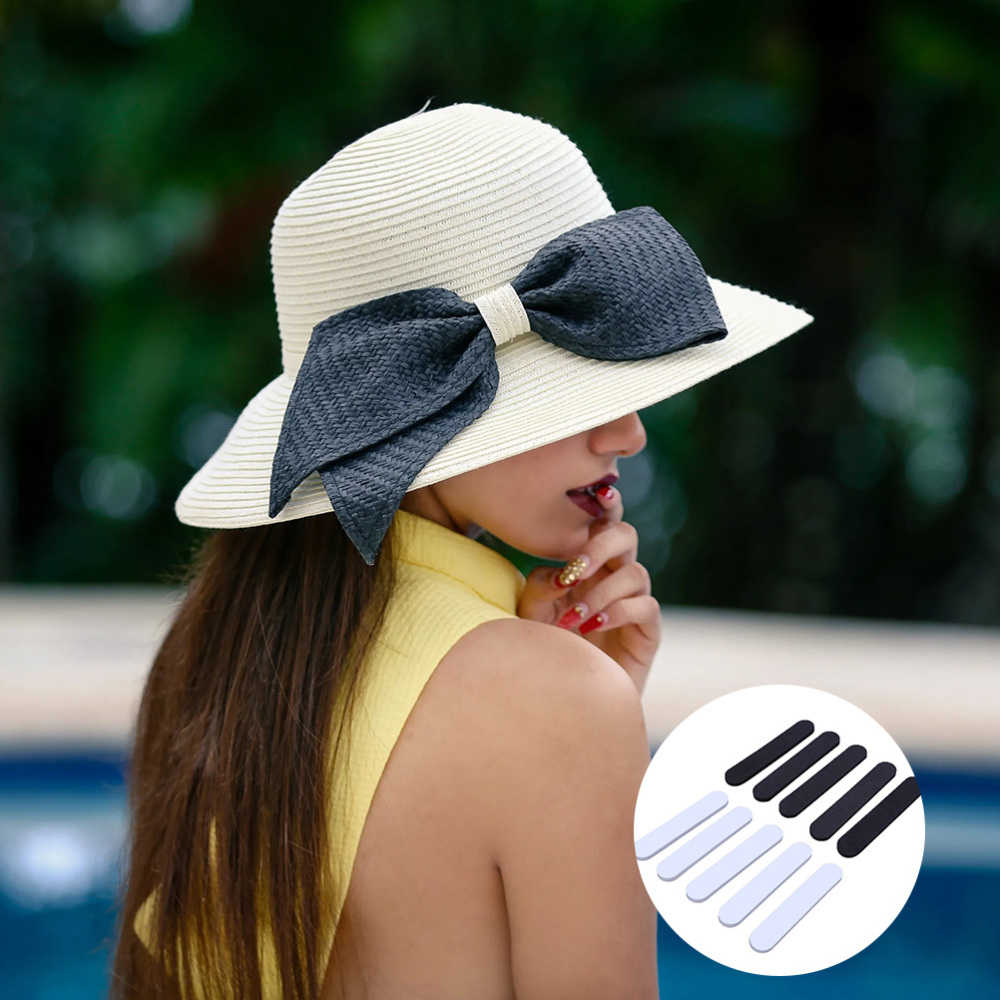10pcs riduttore di dimensioni del cappello EVA Cap Size riduttore nastro fascia per il sudore cappelli Cap Saver cappello taglia adesivo nero
