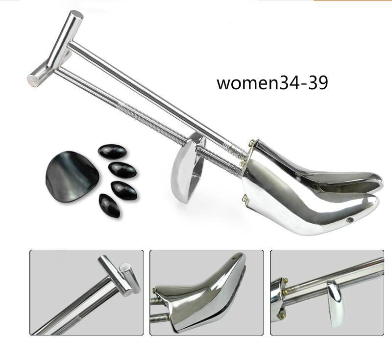 1 styk aluminiumslegering sko træ metal justerbar sko udvider kvinder sko bårer stål sko båre shaper: C