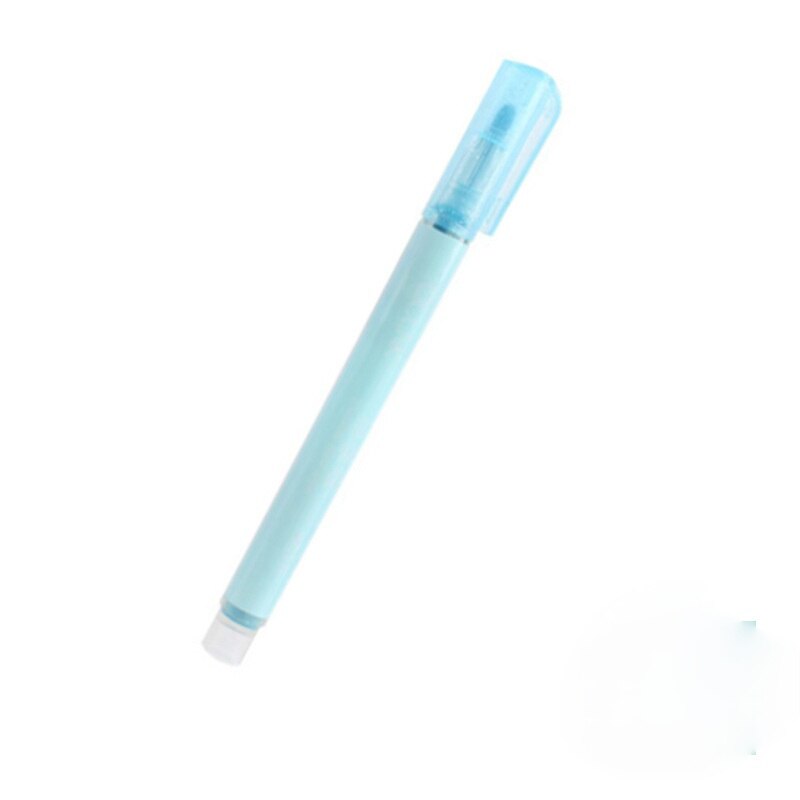 Stylo surligneur coloré pour dessin et écriture, marqueur Fluorescent à Double ligne: blue