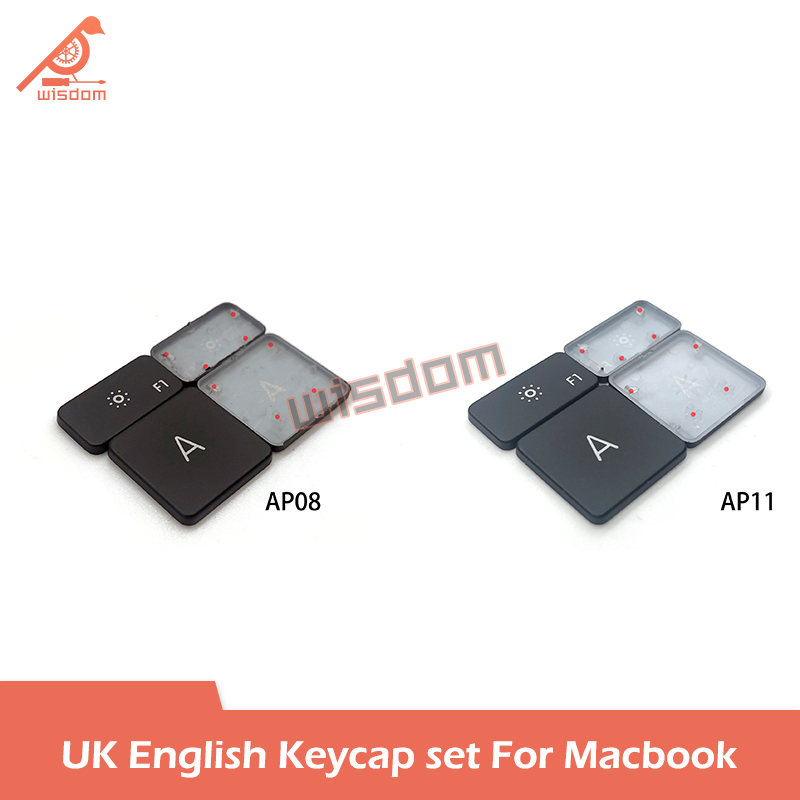 Laptop Uk Layout Keycaps Toetsen Voor Macbook A1466 A1502 A1707 A1989 A2337 A2338 A2141 A2681 A2442 A2681 A2681 A2941 Toetsenbord Reparatie