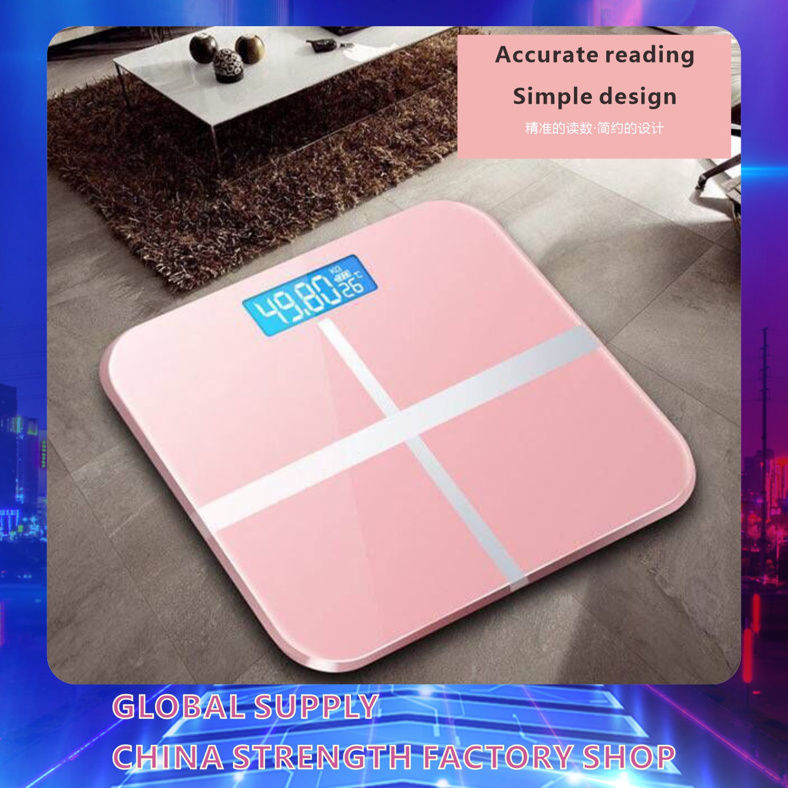 Body Fat Scale Smart Electronic ​Scales LED Digital Bathroom Weight Scale Balance Body Composition Analyzer Weighing Scale