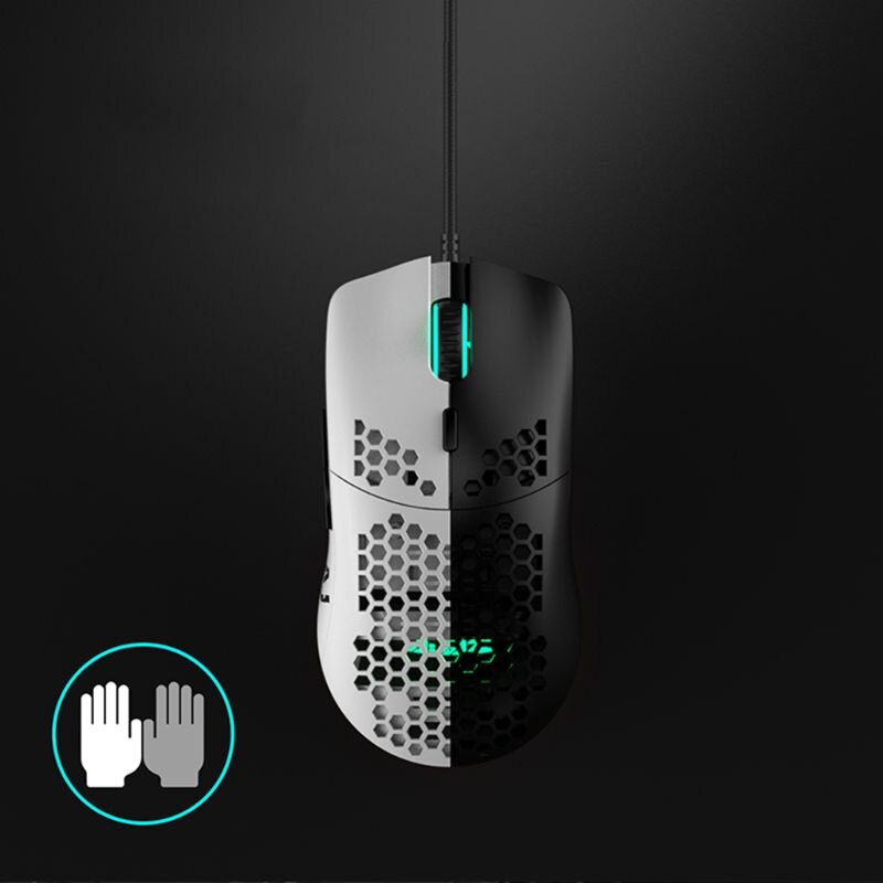 Ajazz AJ390 Gaming Mouse with 16,000 DPI Optical Sensor 6 Colors Wired Mouse Hollow-out Gaming Mouce Mice Adjustable 7 Keys