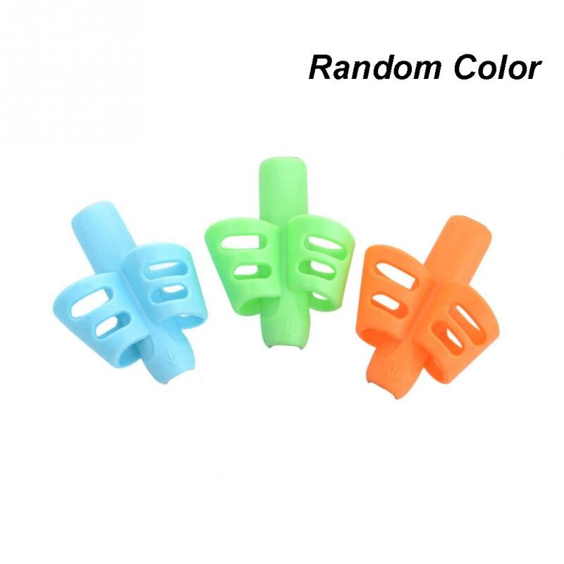 3Pcs/Set Children Kids Students Pencil Grip Holder Tools Silicone Two Finger Ergonomic Posture Correction Tools Writing Aid Grip