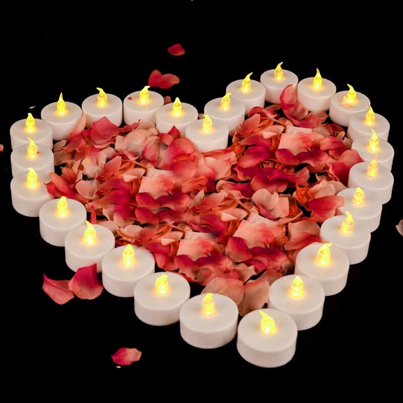 Tea Lights, 36 Pack Flameless LED Tea Light Candles Realistic Flickering Bulb Battery Operated Tea Lights(Warm Yellow)
