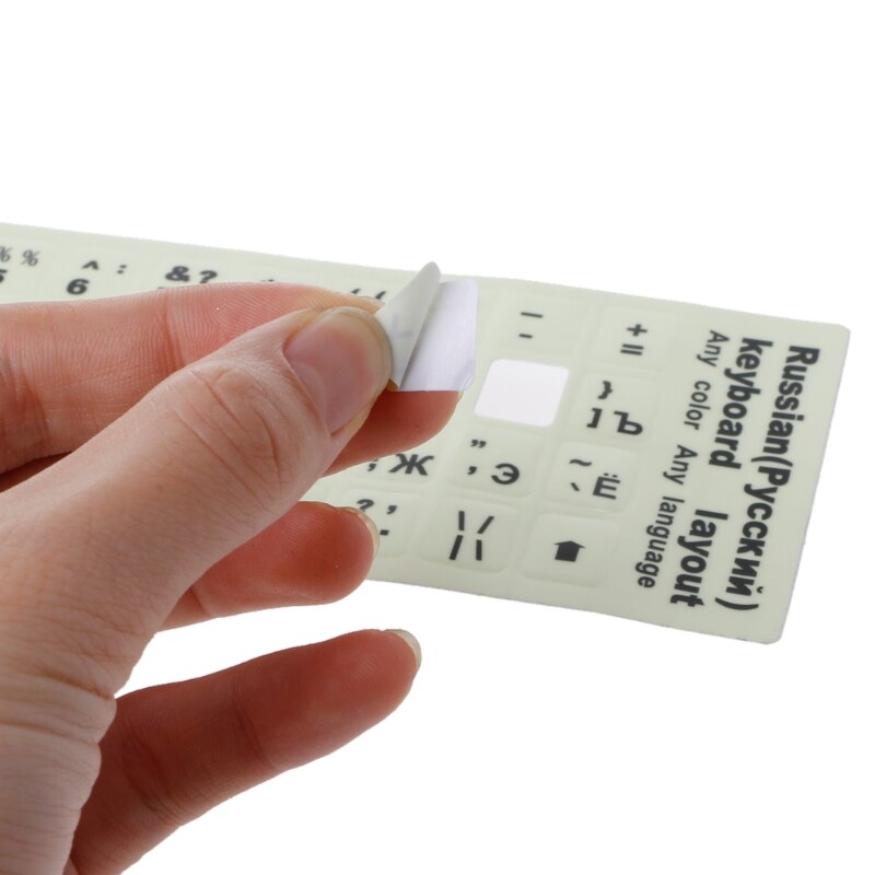 Autocollant de clavier lumineux à Fluorescence Ultrabright de lettres russes