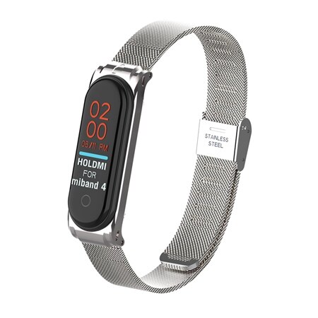 YUEDAER mi Band 4 correa de Metal para Xiaomi mi Band 4 correa de acero inoxidable mi Band 4 correas de muñeca mi lanese Loop mi Band4: Buckle Sliver