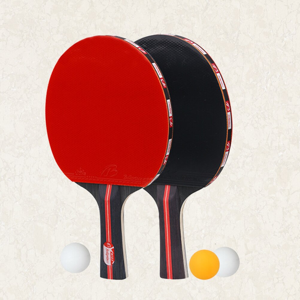 Table Tennis Racket Horizontal Suit Shot Beginner Training Ping-pong Board Table Tennis Racket Set Two Shot Three Balls
