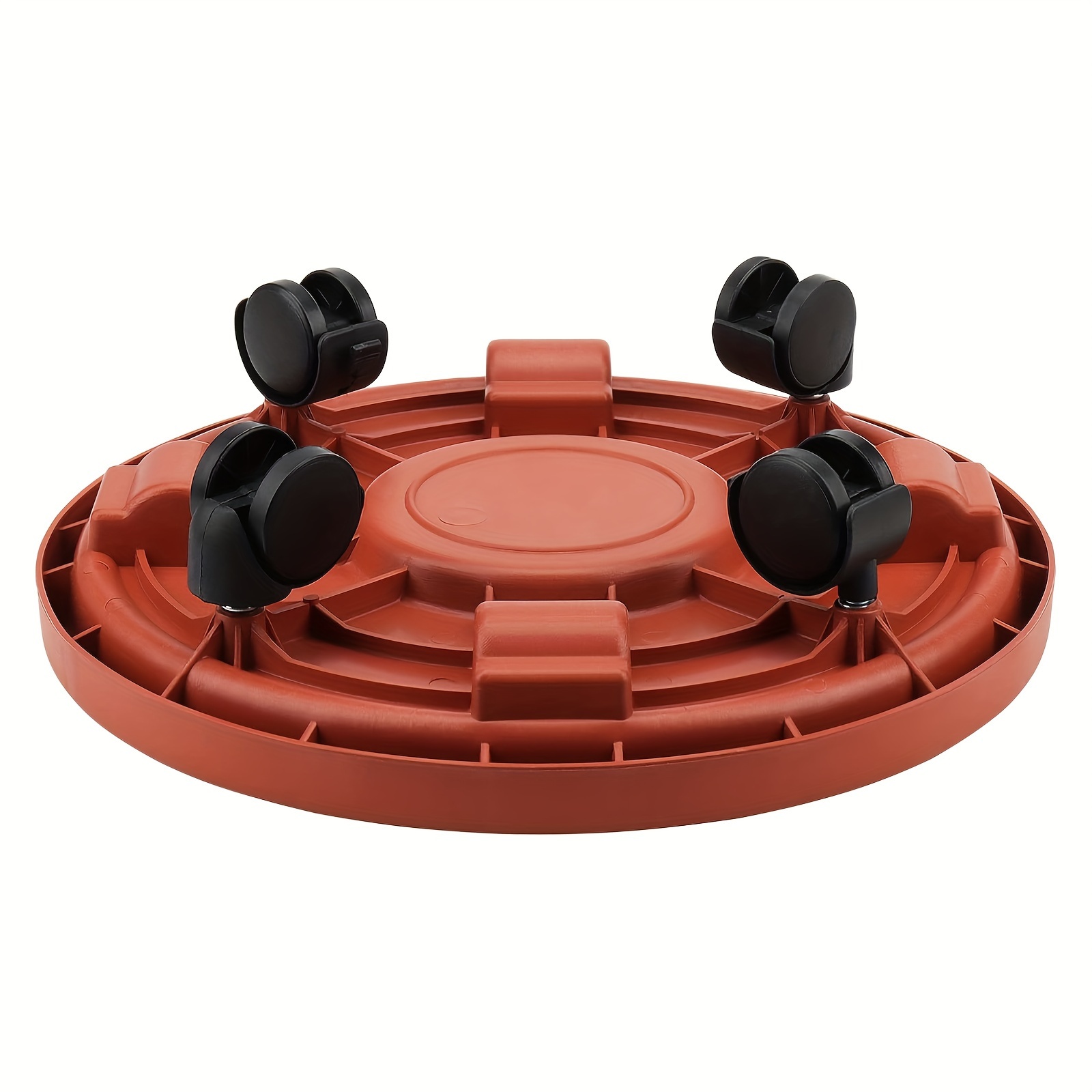 Großer runder Pflanzen-Caddy mit Rädern, 30 cm rollende Pflanzenständer, robuster Kunststoff-Pflanzenroller, Basis, Topfbeweger, Blumentopfständer