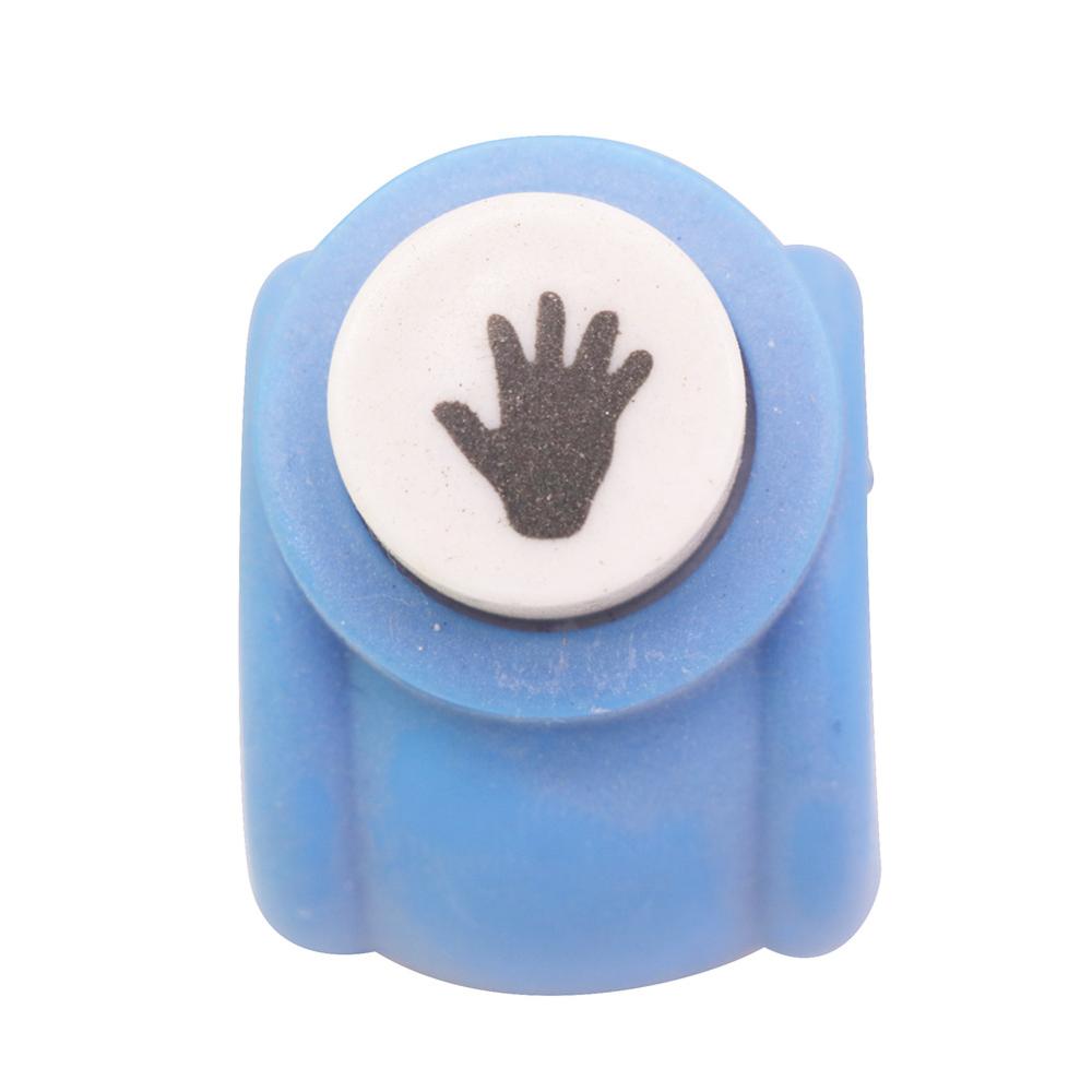 1 st gör-det-själv hålstans metall präglingsmaskin elev skola gör-det-själv-handverktyg utseende färg slumpmässigt 30*26*33mm pressande papper: Handflata